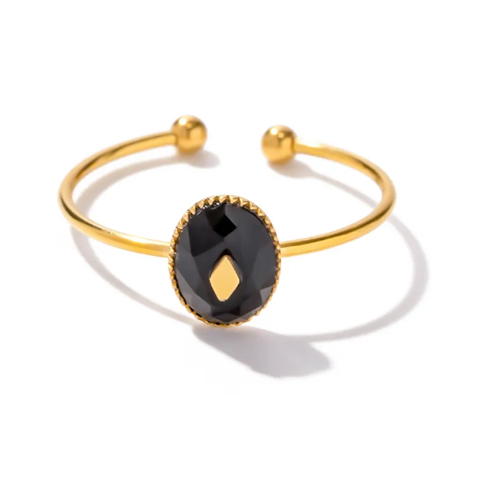 BLACK CHARM RING